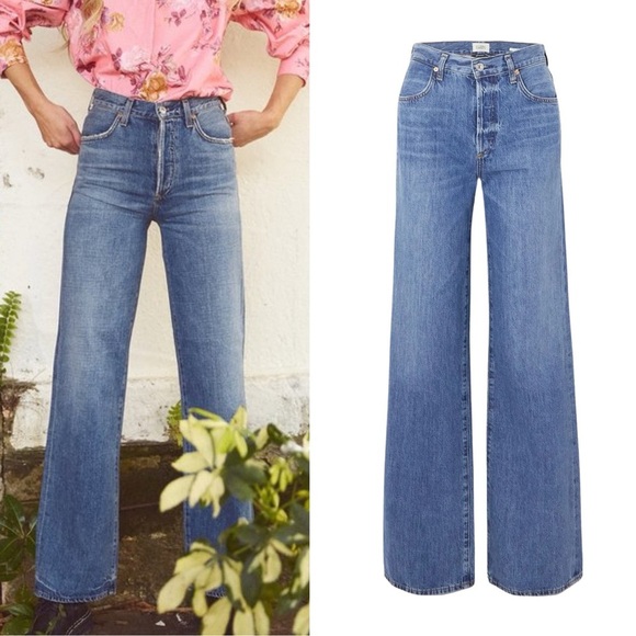 Citizens of Humanity Annina Pinnacle Straight Baggy Relaxed Jeans - Picture 1 of 8